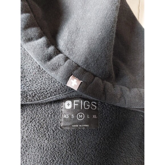 Figs Jacket Women's Medium Black Fleece Full Zip Uniform Nursing - Picture 5 of 9